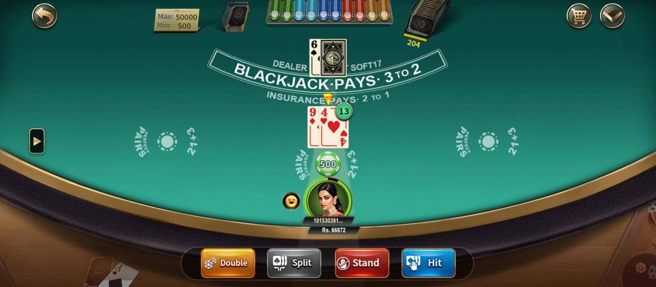 Blackjack gameplay preview