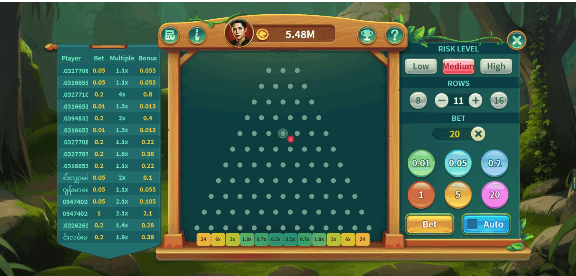 Plinko gameplay preview